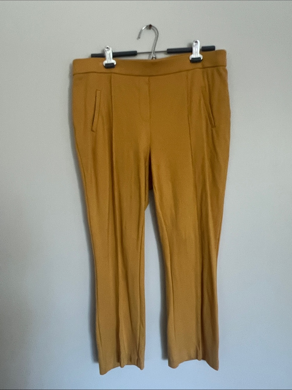 Mustard Straight-Leg Women's Pants